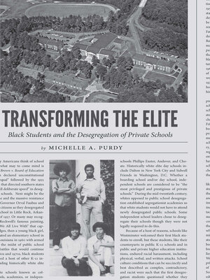 cover image of Transforming the Elite